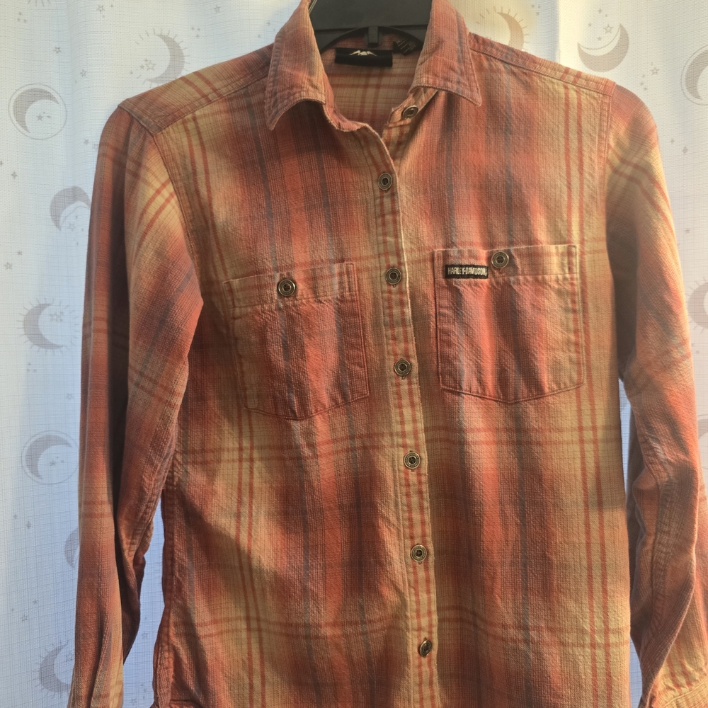 Harley-Davidson Red Plaid Casual Shirt